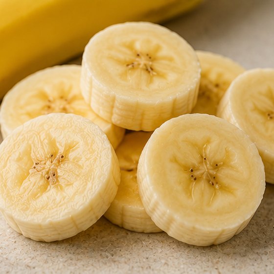 A backlit banana cross-section.